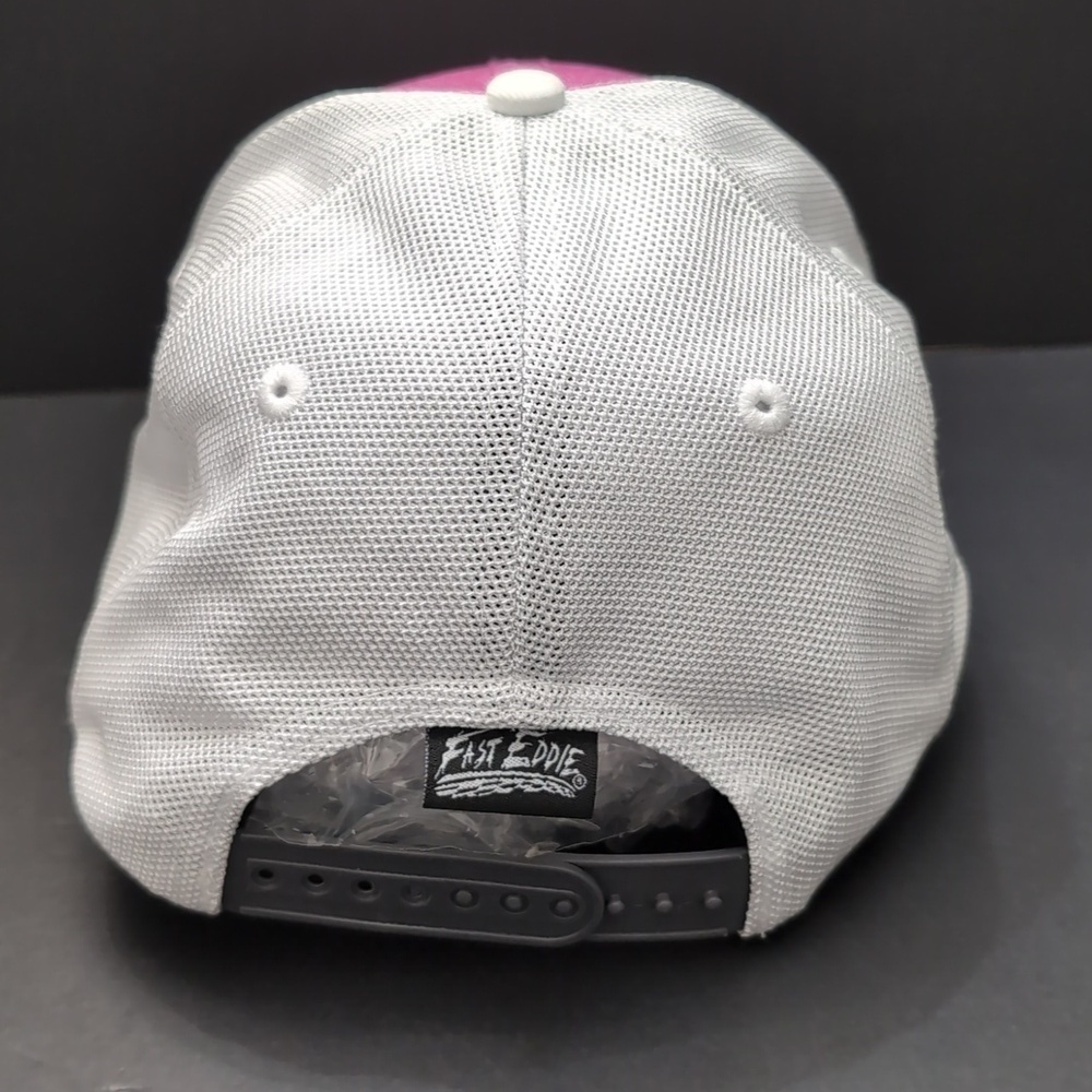 Fast Eddie, Corvette Woman's Pink/White Mesh, Snapback Hat. - Picture 4 of 8